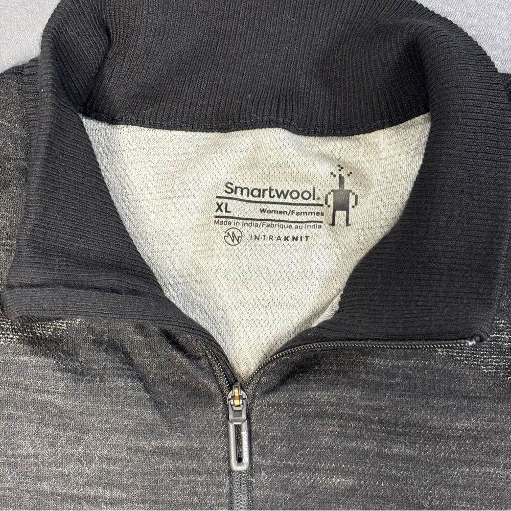 Smartwool Thermal Womens XL Merino Wool Base Layer Intraknit 1/4 Zip Pullover - Picture 5 of 9
